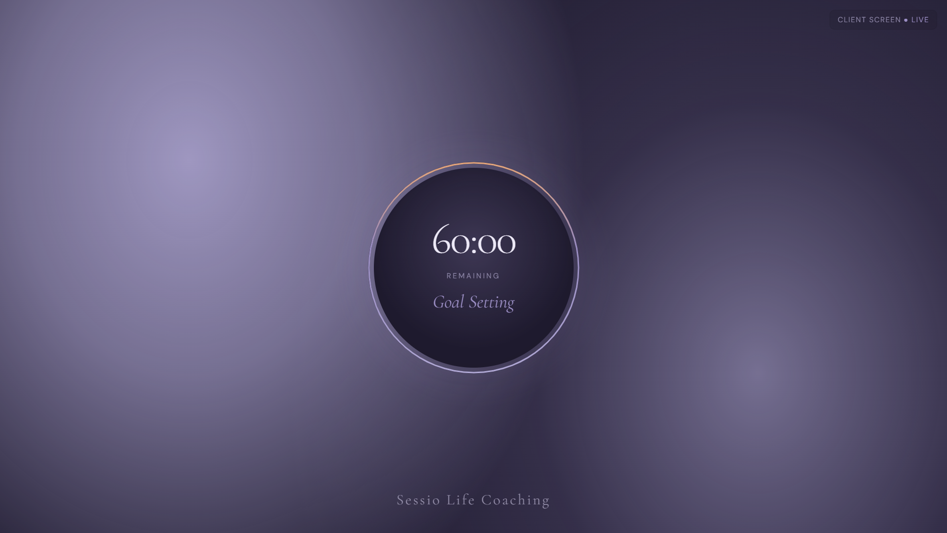Sessio Room timer and ambiance display